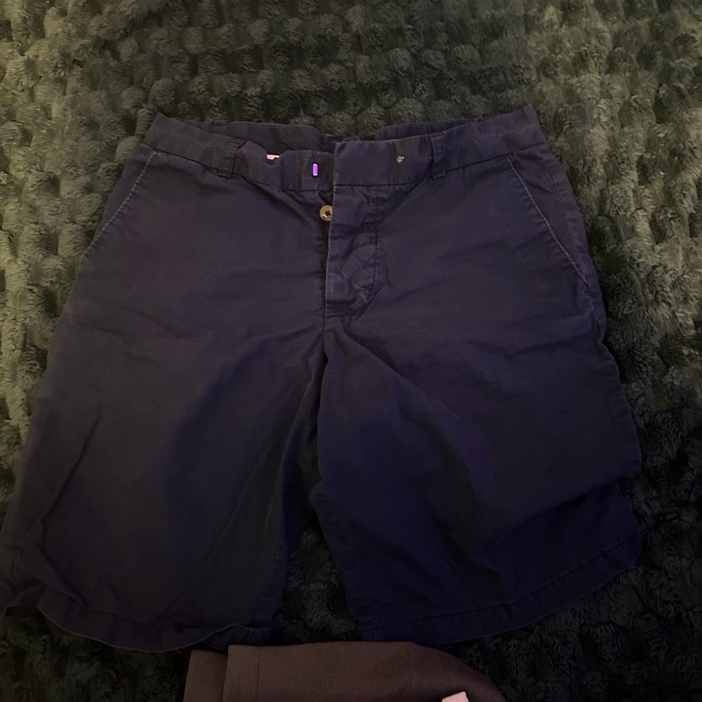 H&M Navy Men's Flat Front Shorts
